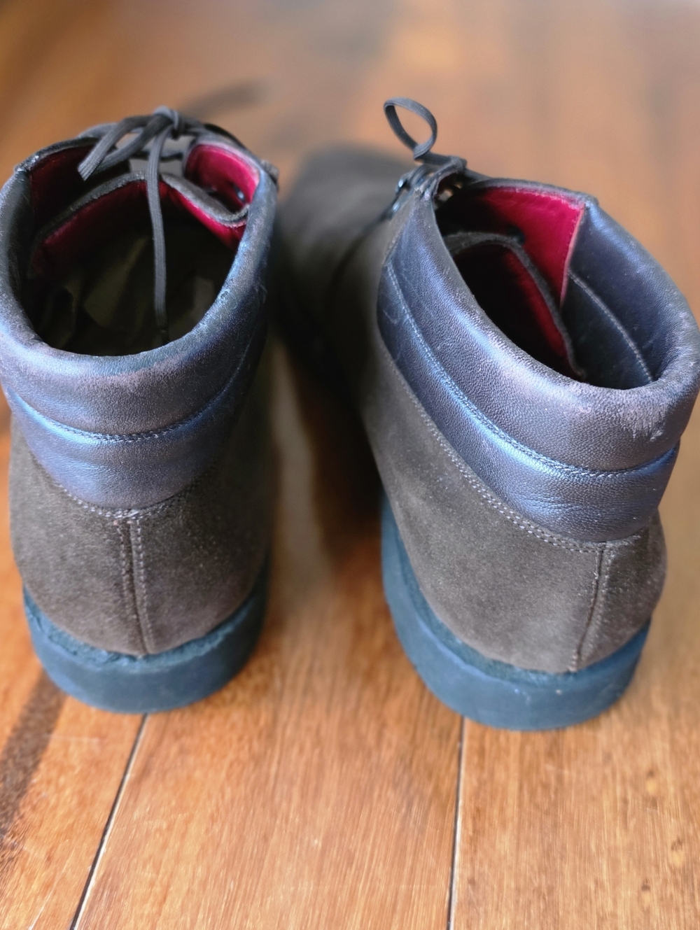 Salvatore Ferragamo Brown Leather Suede Lug Sole Boots Men’s 11.5‎ Old Money - Picture 6 of 10
